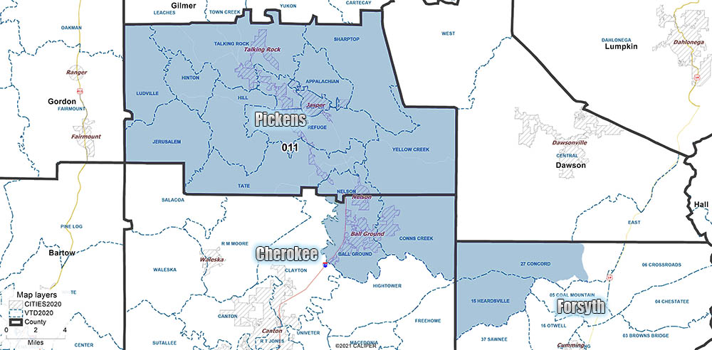 Georgia House of Representatives District 11 serving Cherokee, Forsyth, and Pickens Counties